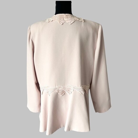 Vintage Blue Bird B.B. Couture Pink Peplum Hem  Blazer - Picture 3 of 16